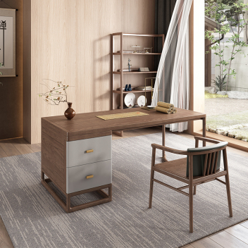 新中式实木书桌  ZASZA-003