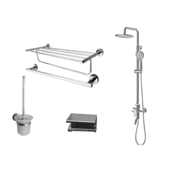 箭牌 卫浴六件套 花洒 AG3306+浴室挂件四件套 AGJ25TZSM