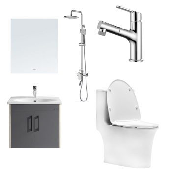 箭牌 卫浴四件套 浴室柜 ADGMD6G3236-F+花洒 AG3306+龙头 AG4129CP+马桶 AG1007
