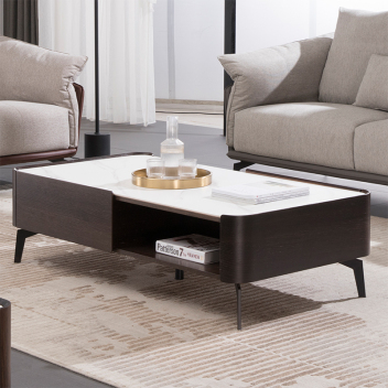 意式极简风岩板茶几电视柜组合 ZACJB-004 ZASGB-004