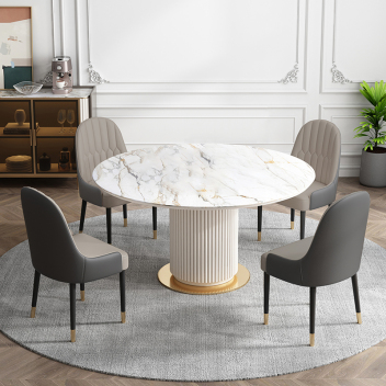 轻奢风岩板餐桌椅 ZACZY-011 ZACZY-003-2