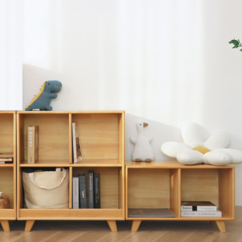 北欧风实木书柜 ZASG-002