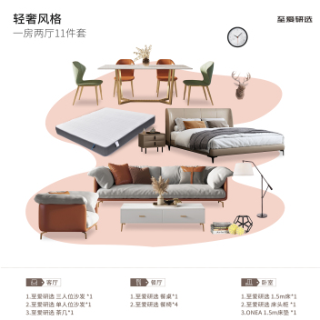 至爱研选 轻奢风 一房两厅11件套套餐 ZACPTC-013