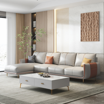 轻奢风纳帕皮革沙发 ZASFA-048 -zayx