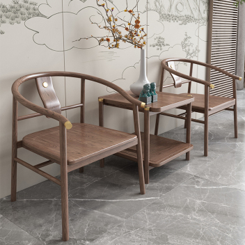 新中式实木休闲椅  ZADY-006