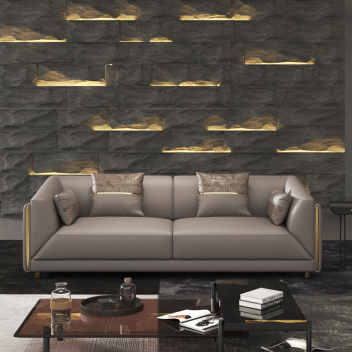 轻奢风纳帕皮革沙发 ZASFA-036