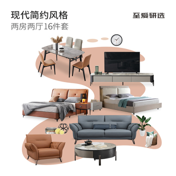 至爱研选 现代简约13  两房两厅16件套