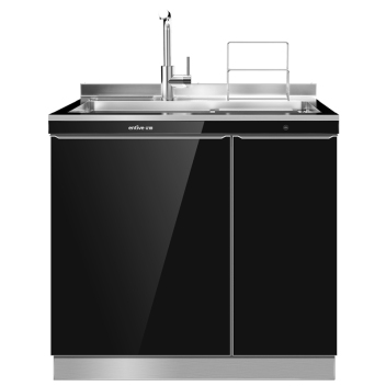 亿田 集成一体机 双槽+碗柜（带烘干）+储物柜 JZE85