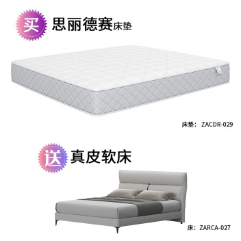 【买思丽德赛床垫送真皮软床】卧室两件套套餐  ZARCA-027  ZACDR-029