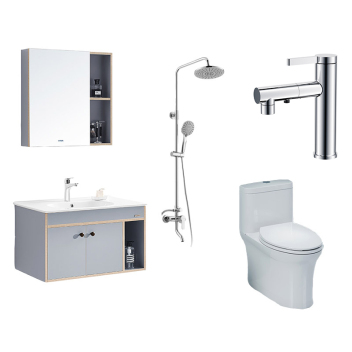 安华 新卫浴四件套（浴室柜 N2D80G17-H+龙头 N11M980CP+马桶 aB1367/NL131+花洒 N3S990CP）