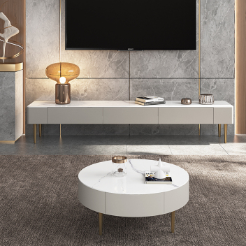 轻奢风岩板茶几电视柜组合 ZACJB-020 ZASGB-020-zayx