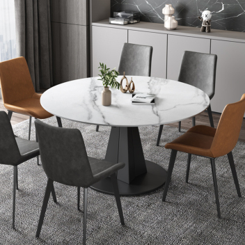 现代简约风伸缩功能岩板餐桌椅 ZACZY-031 -zayx