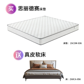 【买思丽德赛床垫送真皮软床】卧室两件套套餐 ZARCA-056  ZACDM-036