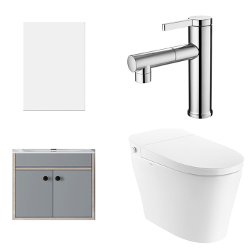 安华 卫浴三件套 智能马桶 W18 +龙头 N11M980CP+浴室柜 N2D60G17-H