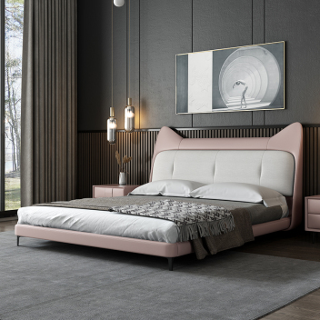 现代简约风纳帕皮革软床 ZARCA-041 -zayx