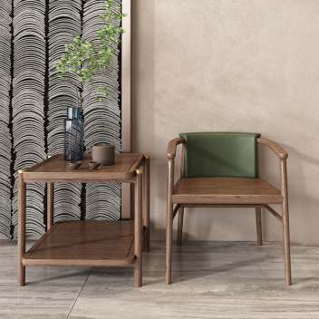 新中式实木书椅 ZASYA-001