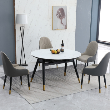 现代简约伸缩功能岩板餐桌椅 ZACZY-003-zayx