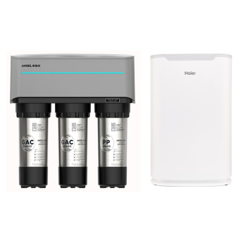 全净系列三 安吉尔厨下超滤净水器 J1201-UFB120+海尔空气净化器KJ190F-HCB（s）
