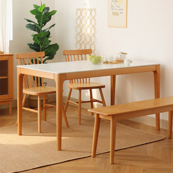 北欧式实木岩板餐桌椅 ZACZY-015