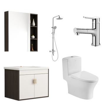 法恩莎 卫浴四件套 浴室柜 FJGD3615E-E+龙头 F1A8902CP+花洒 F2M9069SC+马桶 FB16191 