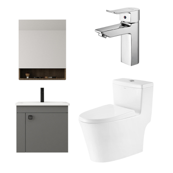 法恩莎 卫浴三件套  马桶 FB16189 +龙头 F1A8383C+浴室柜 FPGD3621D-G