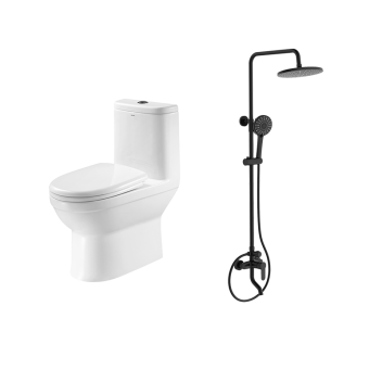 安华 卫浴套餐两件套 马桶aB1351  +花洒N3S990MB