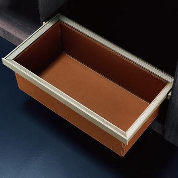 悍高 阿玛尼 皮制衣物篮  钴铂金