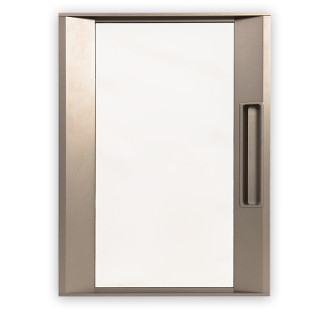 50mm斜边框玻璃门小样板 ZA-XBKBLMYS-02 拉手居中